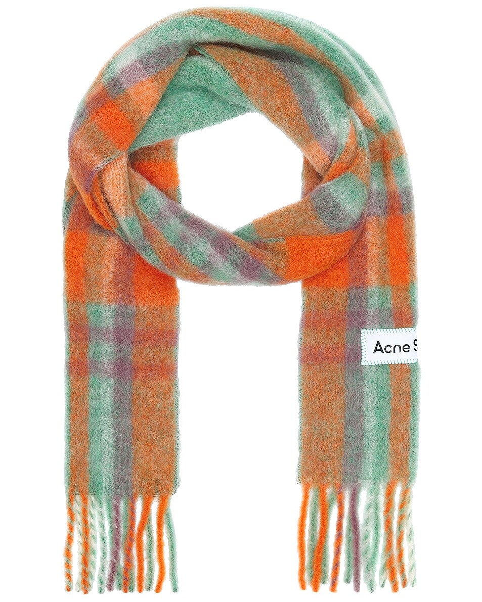 

Шарф Acne Studios Striped, цвет Orange, Lilac, & Aqua Blue