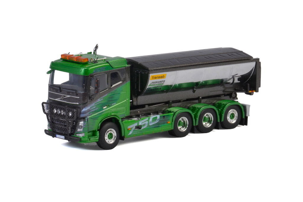 

Крюковой погрузчик Volvo FH4 ​​8x4 Hakarps Schakt & Transport 1/50 WSI WSI Models