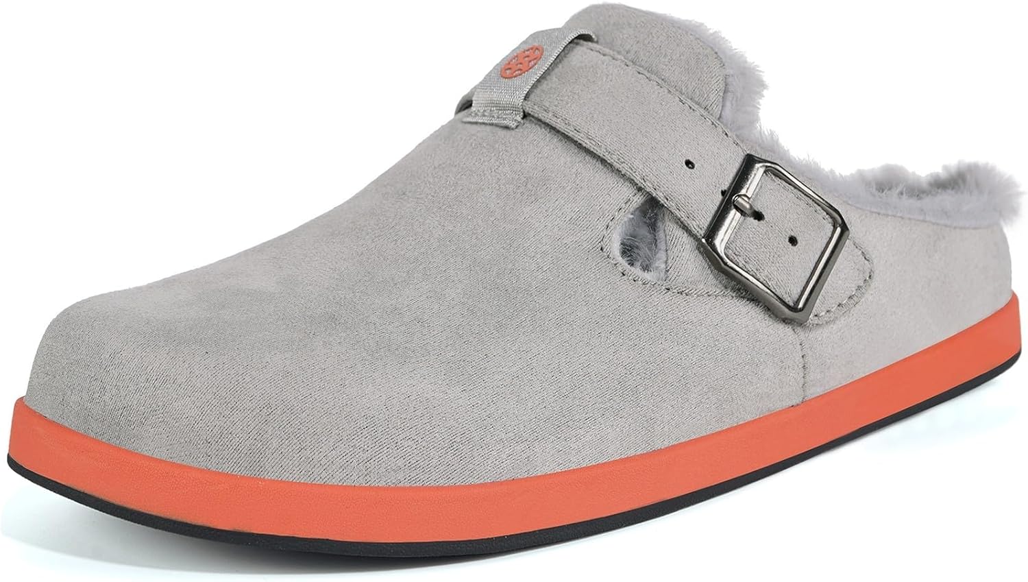 

Меховые сабо Hsyooes для женщин и мужчин, зимние замшевые тапочки, поддержка свода стопы, тапки-слипон с съемной стелькой, теплые домашние туфли, светло-серый