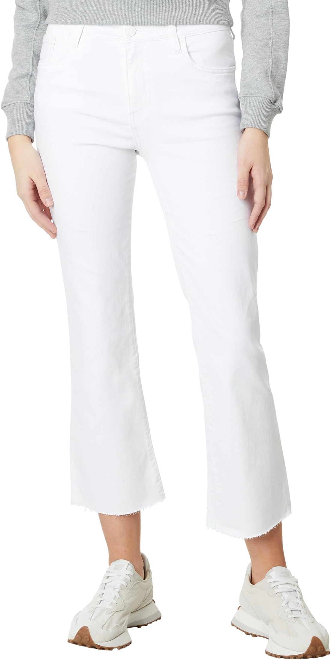 

Джинсы KUT from the Kloth Kelsey High-Rise Ankle Flare with Raw Hem in Optic White, Optic White