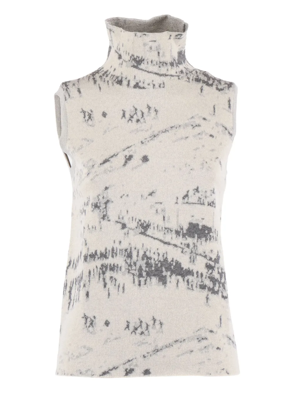 

Топ с высоким воротником без рукавов Ballantyne, нейтральный