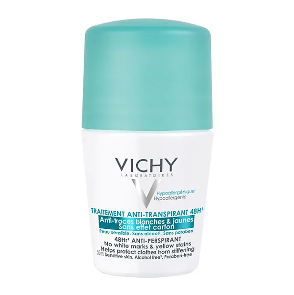 

Шариковый дезодорант против белых пятен Traitement Anti-Transpirant 48H Vichy, 50 ml