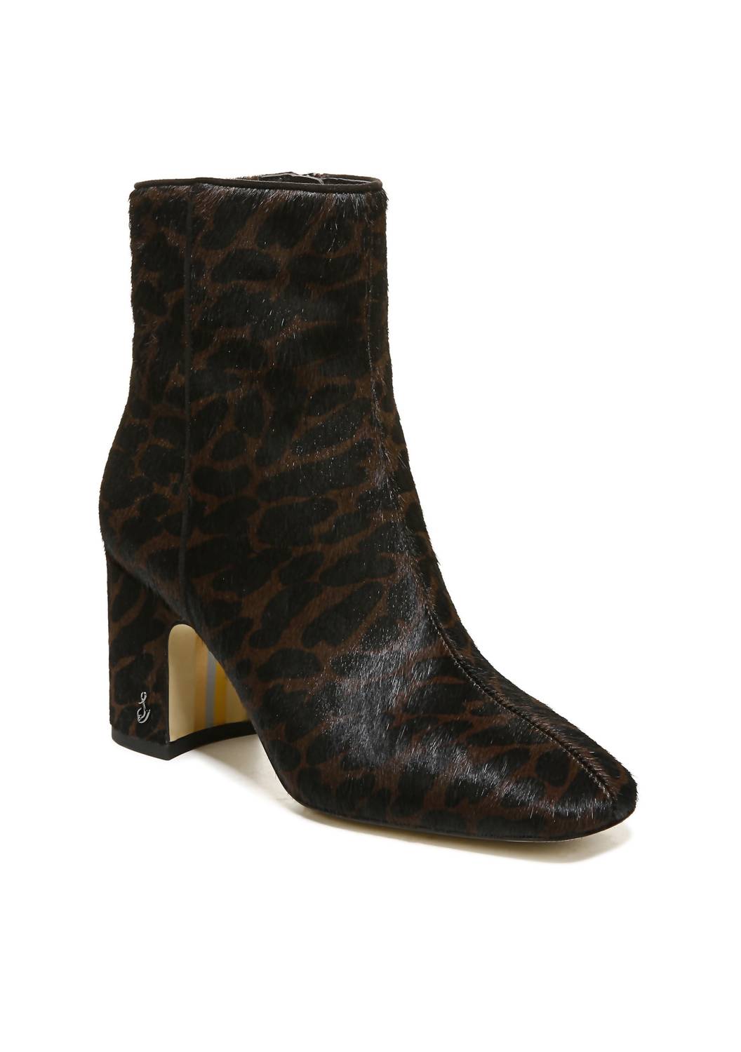 Женские замшевые ботильоны Fawn в коричневом леопардовом принте Sam Edelman