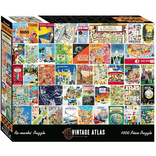 

Настольная игра Re-Marks 1000-Piece Puzzle: Vintage Atlas