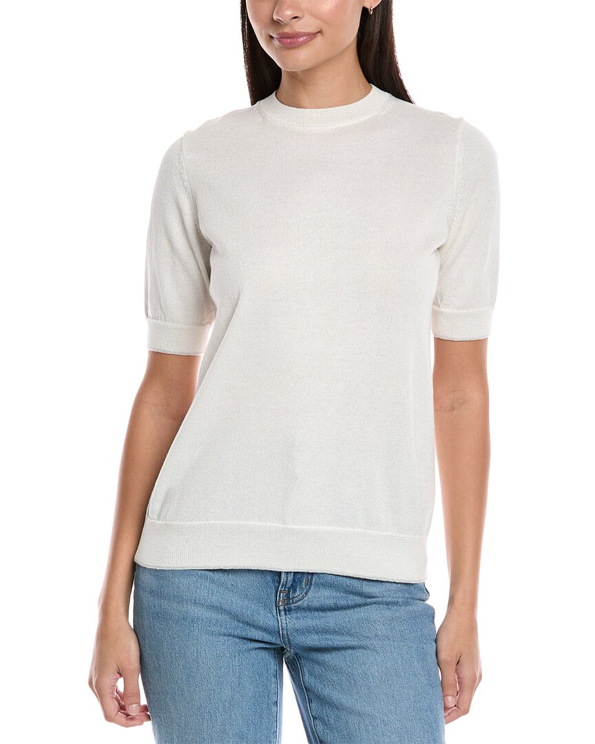 

Лафайетт 148 Нью-Йорк Короткий рукав Шерстяной свитер Lafayette 148 New York, белый