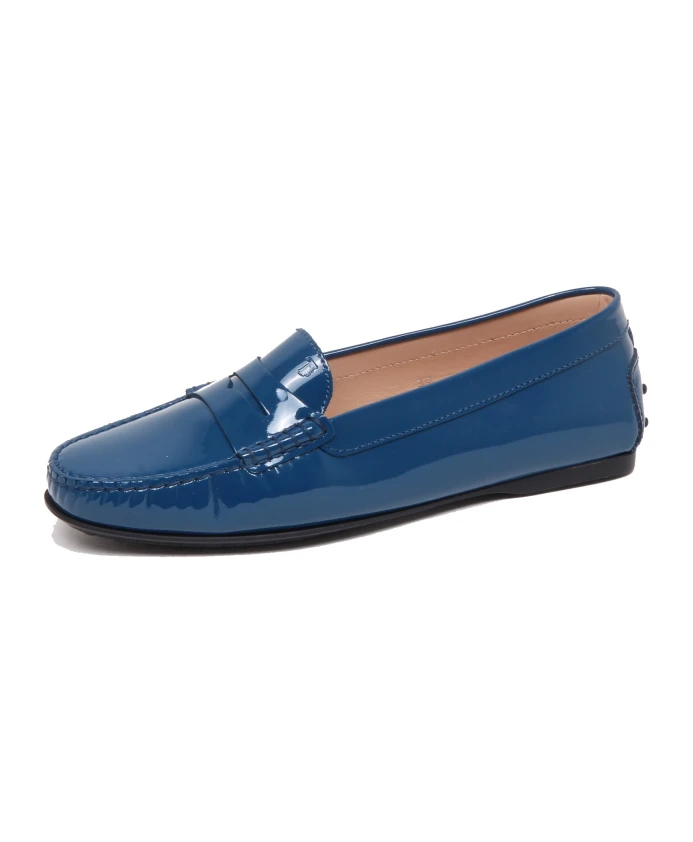 Лакированные лоферы цвета «петролинский синий». Tod'S, синий — фото 3