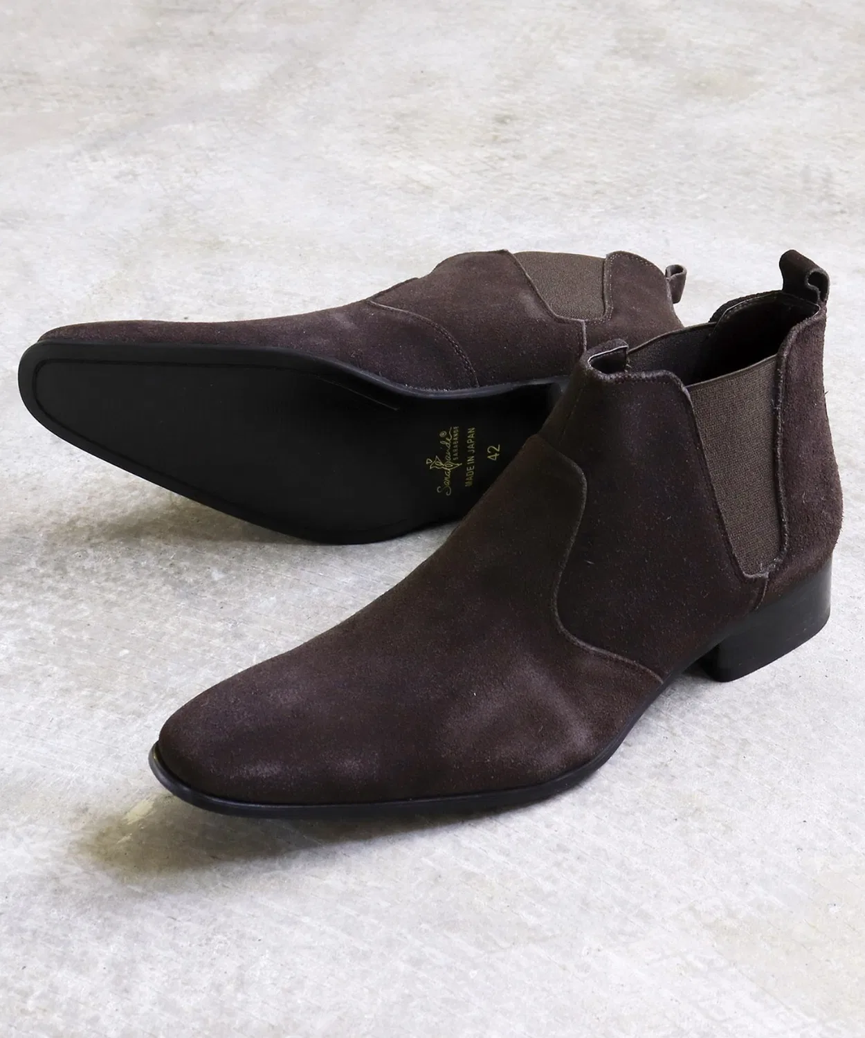Ботинки кожаные dress boots с шнуровкой, коричневый