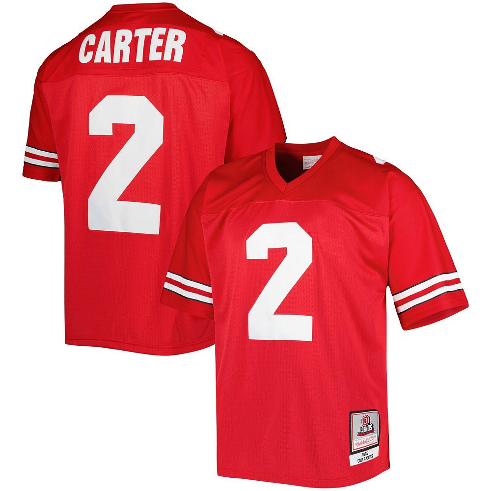 

Мужское аутентичное джерси Mitchell & Ness Cris Carter Scarlet Ohio State Buckeyes, цвет Osu Red