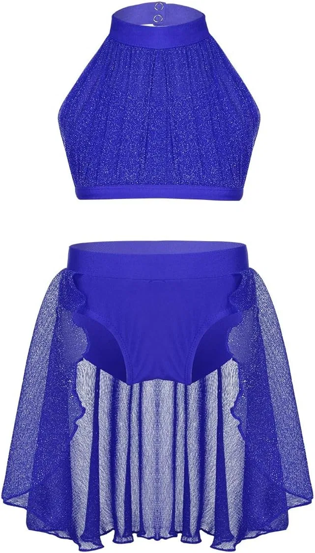 Спортивный костюм iiniim, топ с шортами, Lyrical Mock Blue