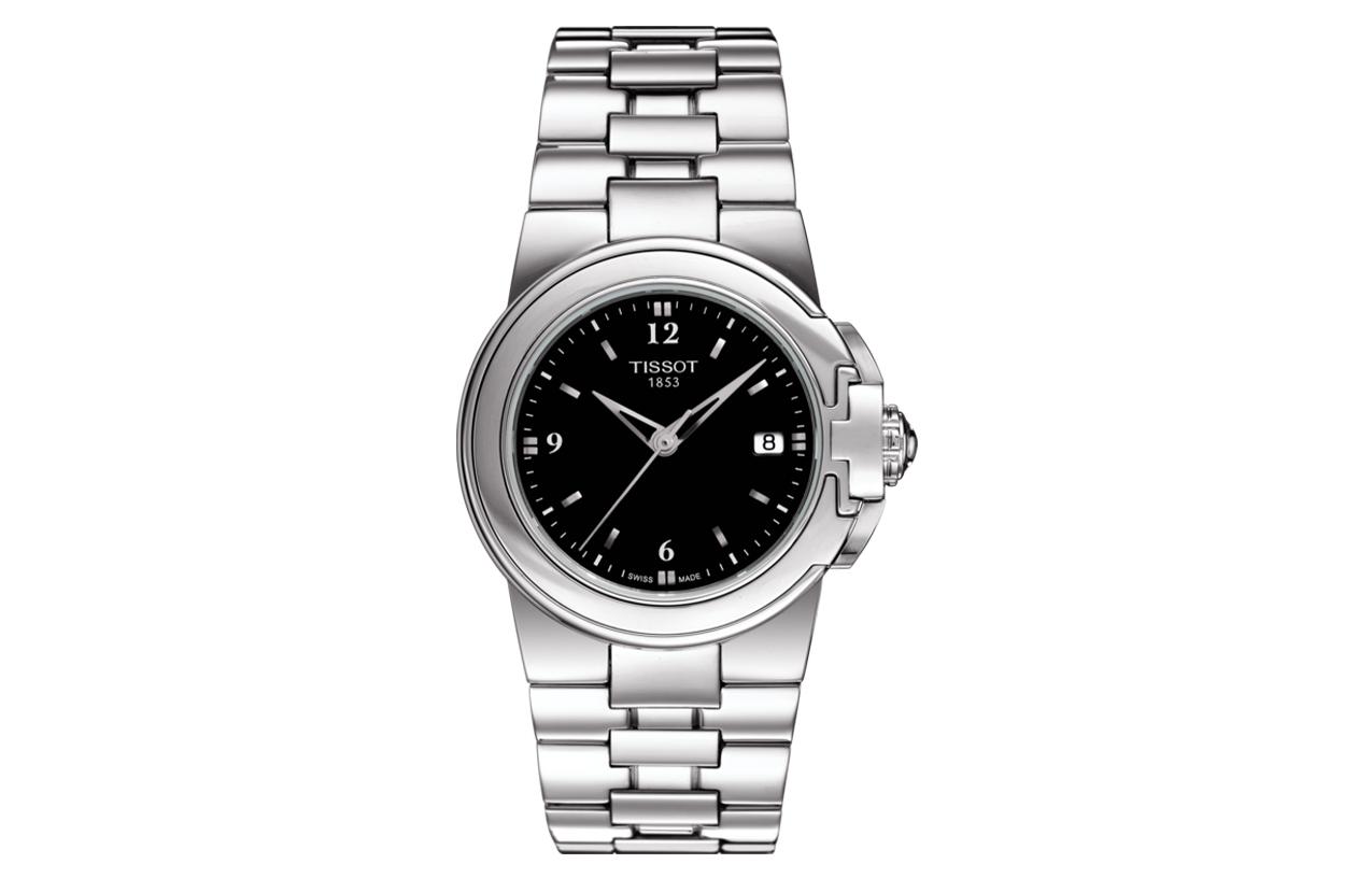 

TISSOT Женские кварцевые часы с черным циферблатом 31,5 мм, корпусом из нержавеющей стали и ремешком из нержавеющей стали
