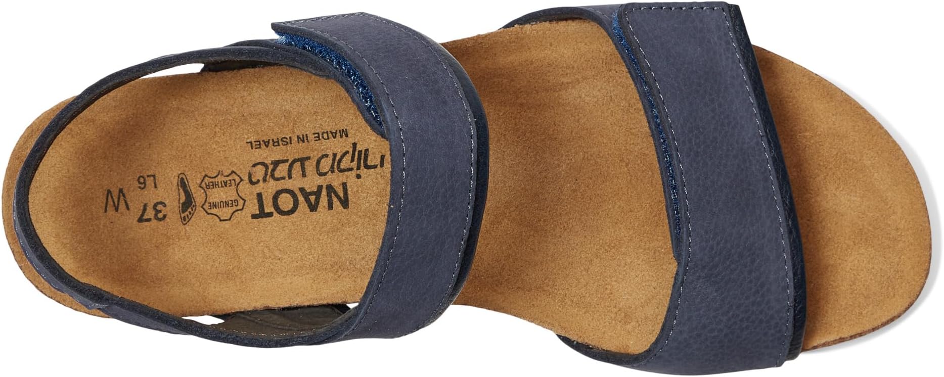 Туфли Naot Aisha - Wide, цвет Navy Velvet Nubuck/Ink Leather — фото 2