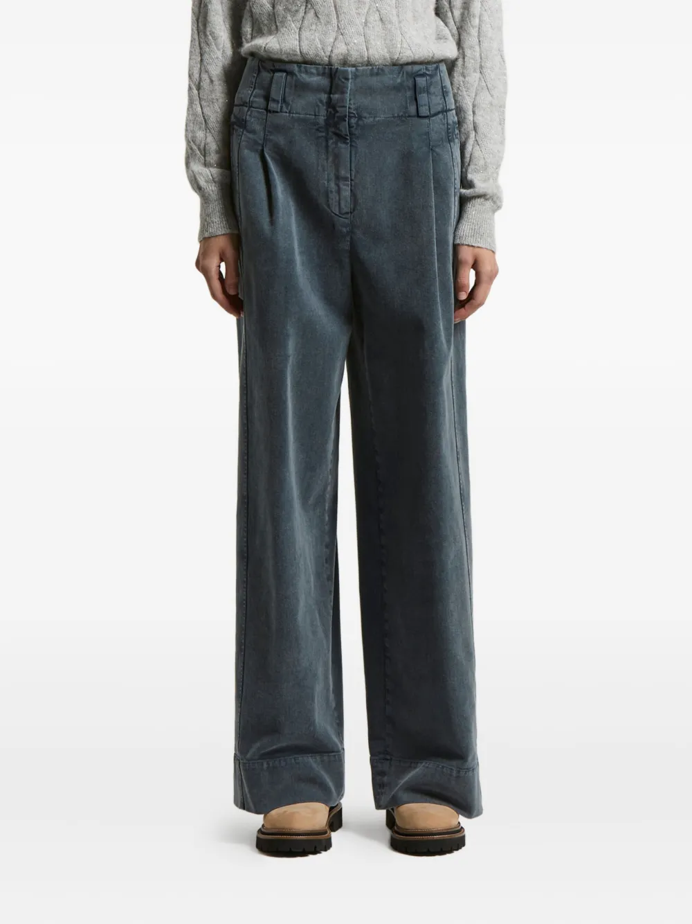 

Брюки со складками Peserico, синий