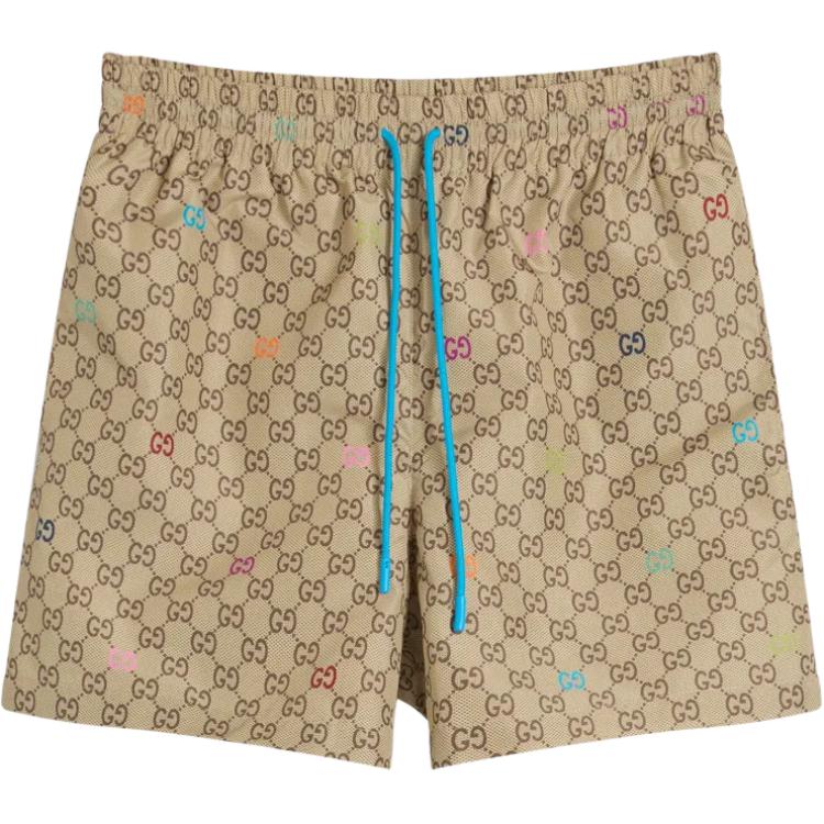 

Напечатанные технические поплиновые плавки GUCCI, темно-коричневый