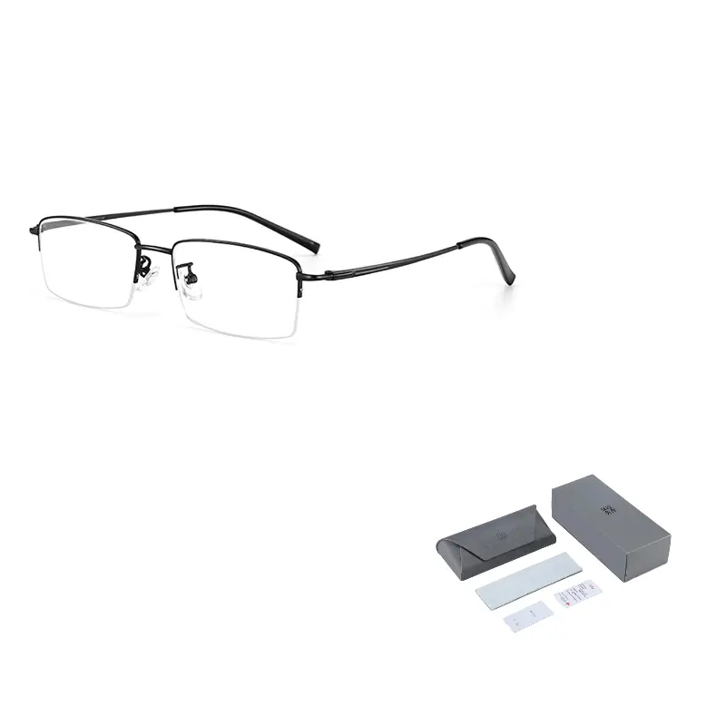 

Wood Premium Титановая оправа унисекс в стиле бровей, Black