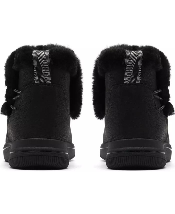 Женские ботильоны Breeze из искусственного меха Clarks, черный — фото 3