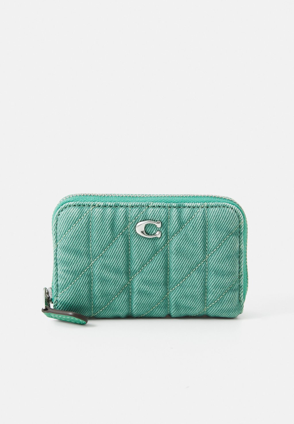 

Кошелек ESSENTIAL SMALL ZIP AROUND CARD CASE COACH, зеленый