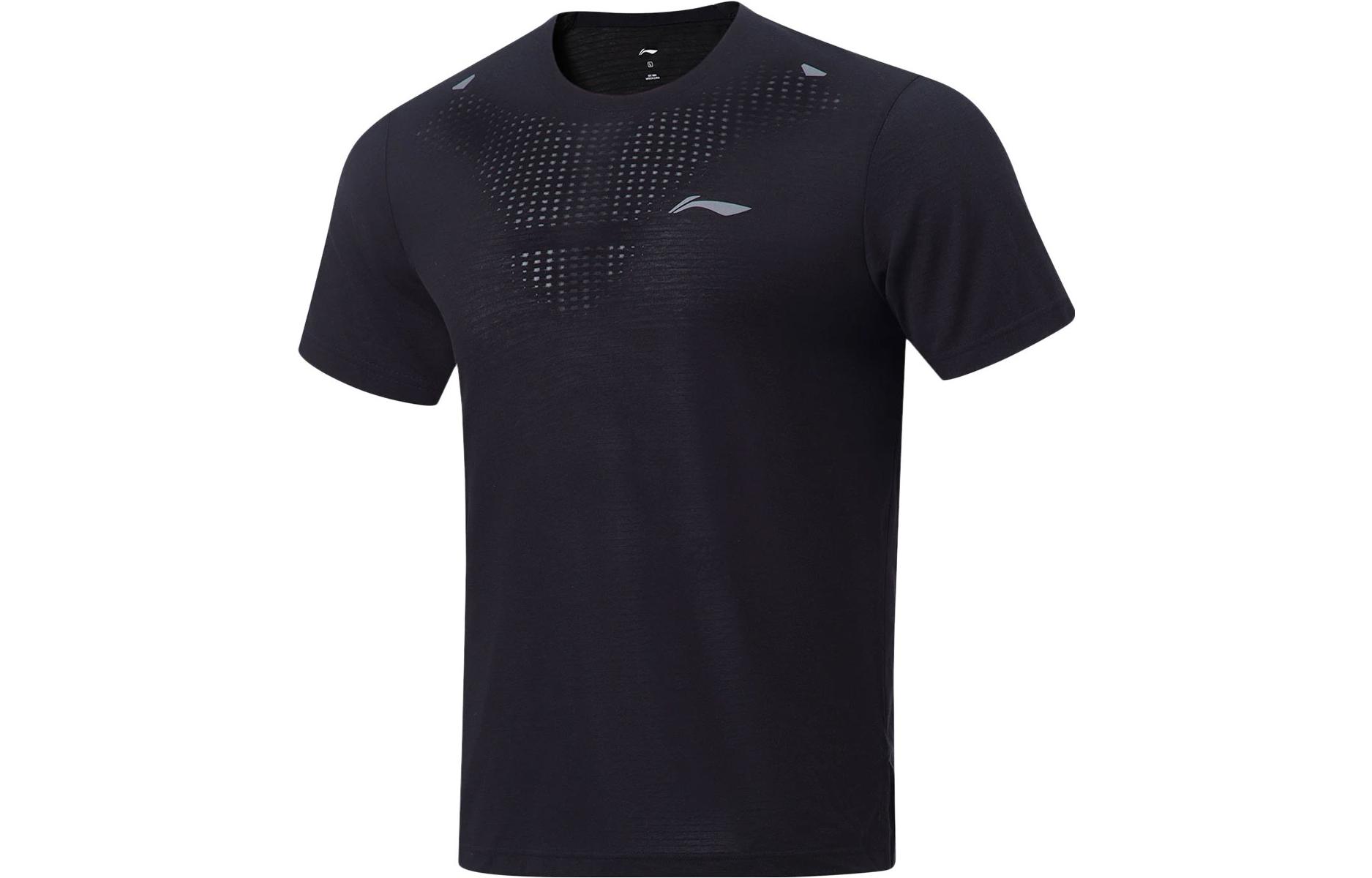 

LINING Футболка мужская черная Running Collection, Черный, LINING Футболка мужская черная Running Collection