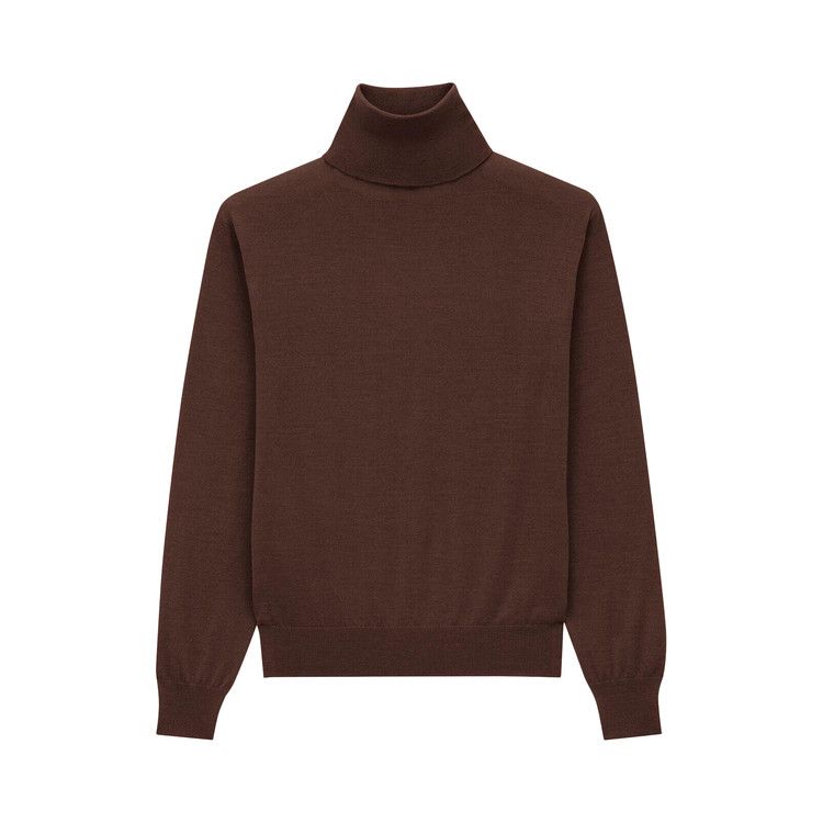 

Свитер Saint Laurent Turtleneck Sweater In Cashmere, Wool And Silk, Chocolat