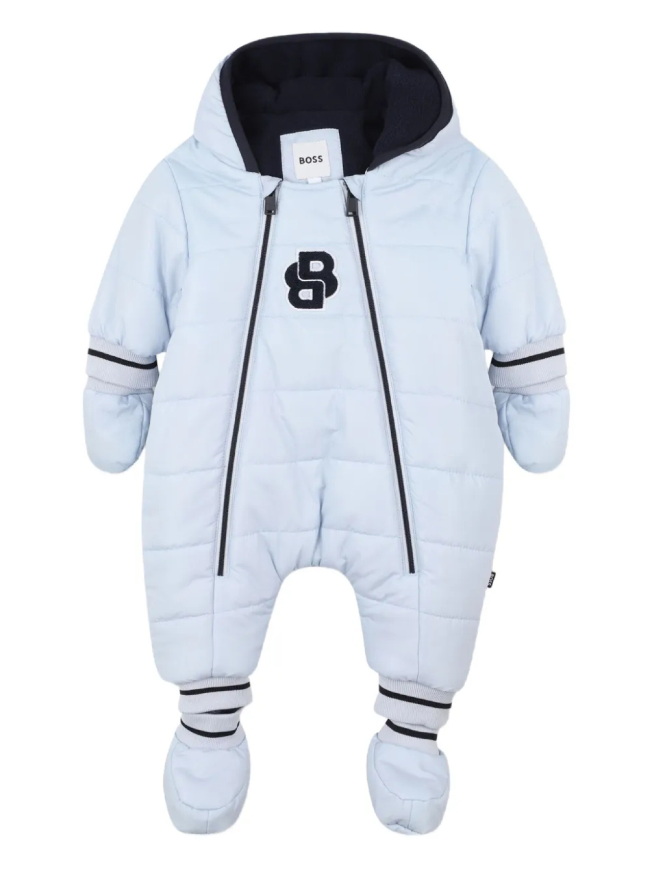 

BOSS Kidswear дутый комбинезон с капюшоном, синий