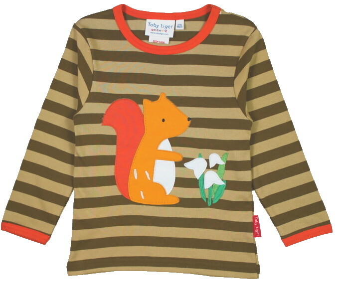 

Футболка Toby Tiger Langarm mit Eichhörnchen Applikation, оранжевый