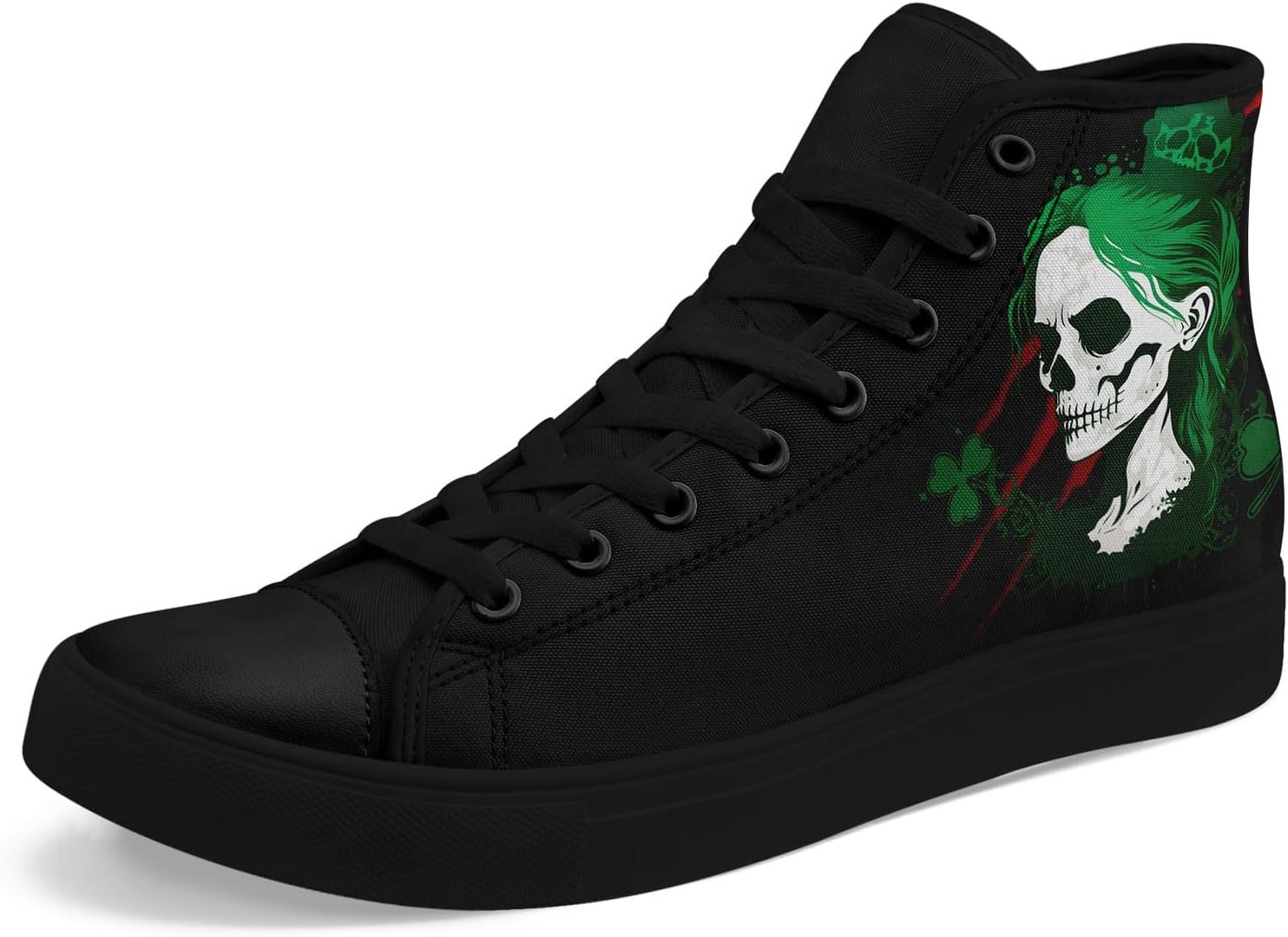 

Мужские стильные кроссовки на высокой подошве AWSOLE с черепом, текстильные, подарок для женщин, зеленые, удобные, дышащие, модные, повседневные, на плоской подошве, для прогулок