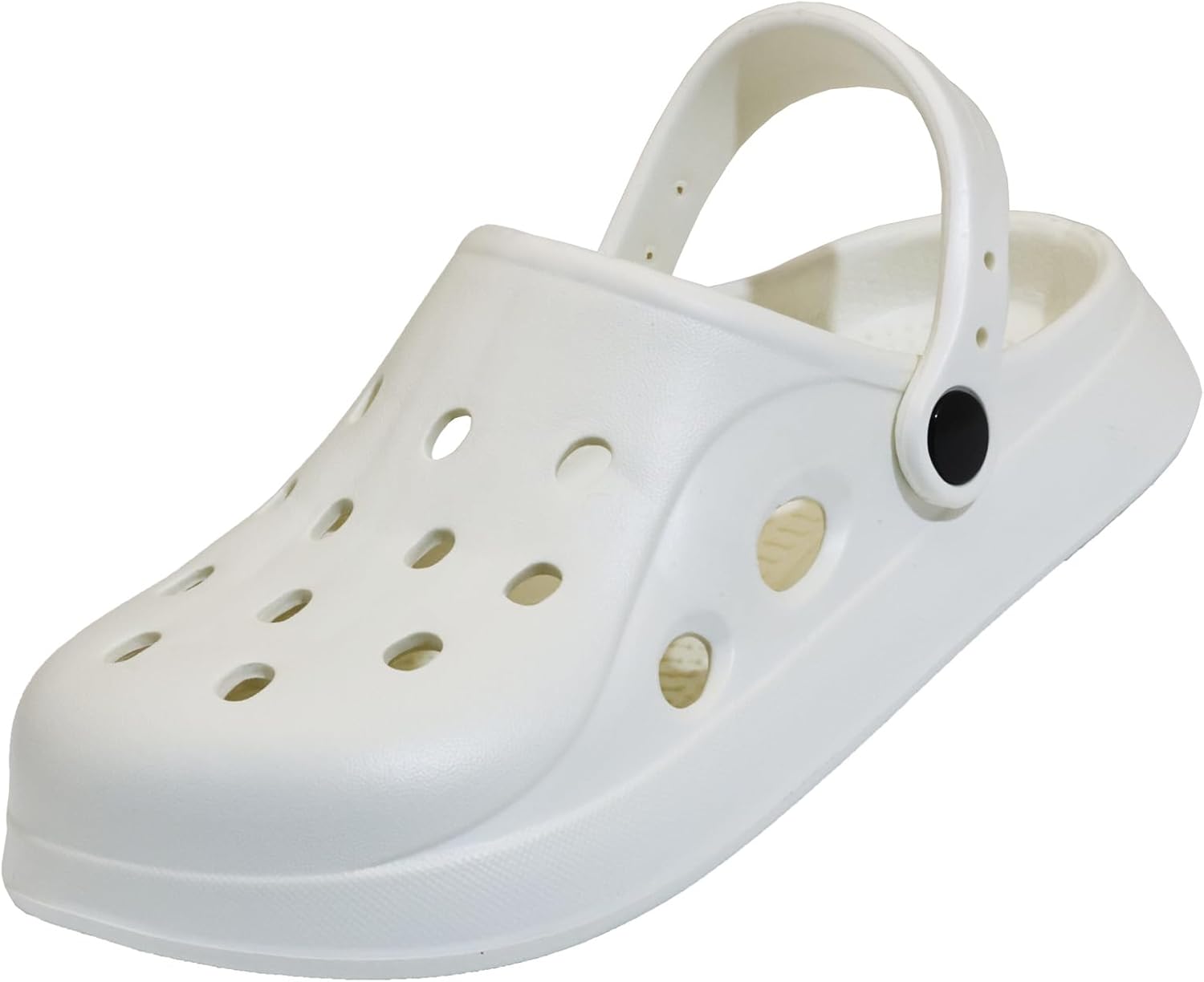 

Классические садовые сабо для женщин и мужчин, противоскользящие мюли, сандалии, обувь для работы без шнуровки с ремешком на пятке, легкие шлепанцы для душа, пляжа, дома и улицы, повседневная обувь с мягкой воздушной подошвой Lhxyuo, белый