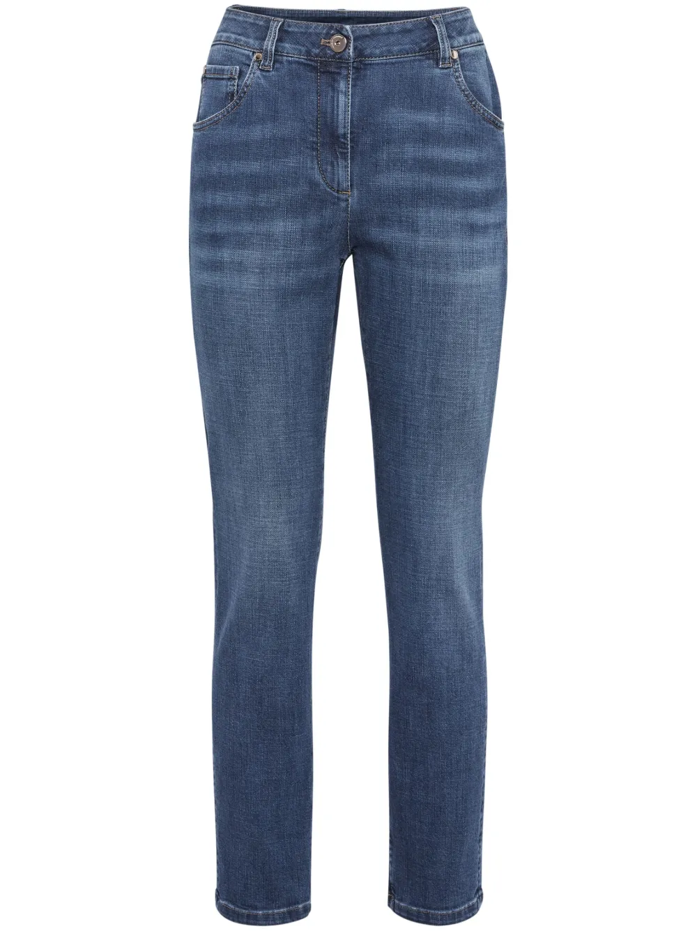 

Джинсы с эффектом потертости Brunello Cucinelli, синий