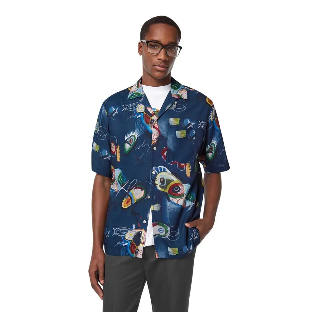 

Рубашка с коротким рукавом Scotch & Soda 180037 Relaxed Fit, синий