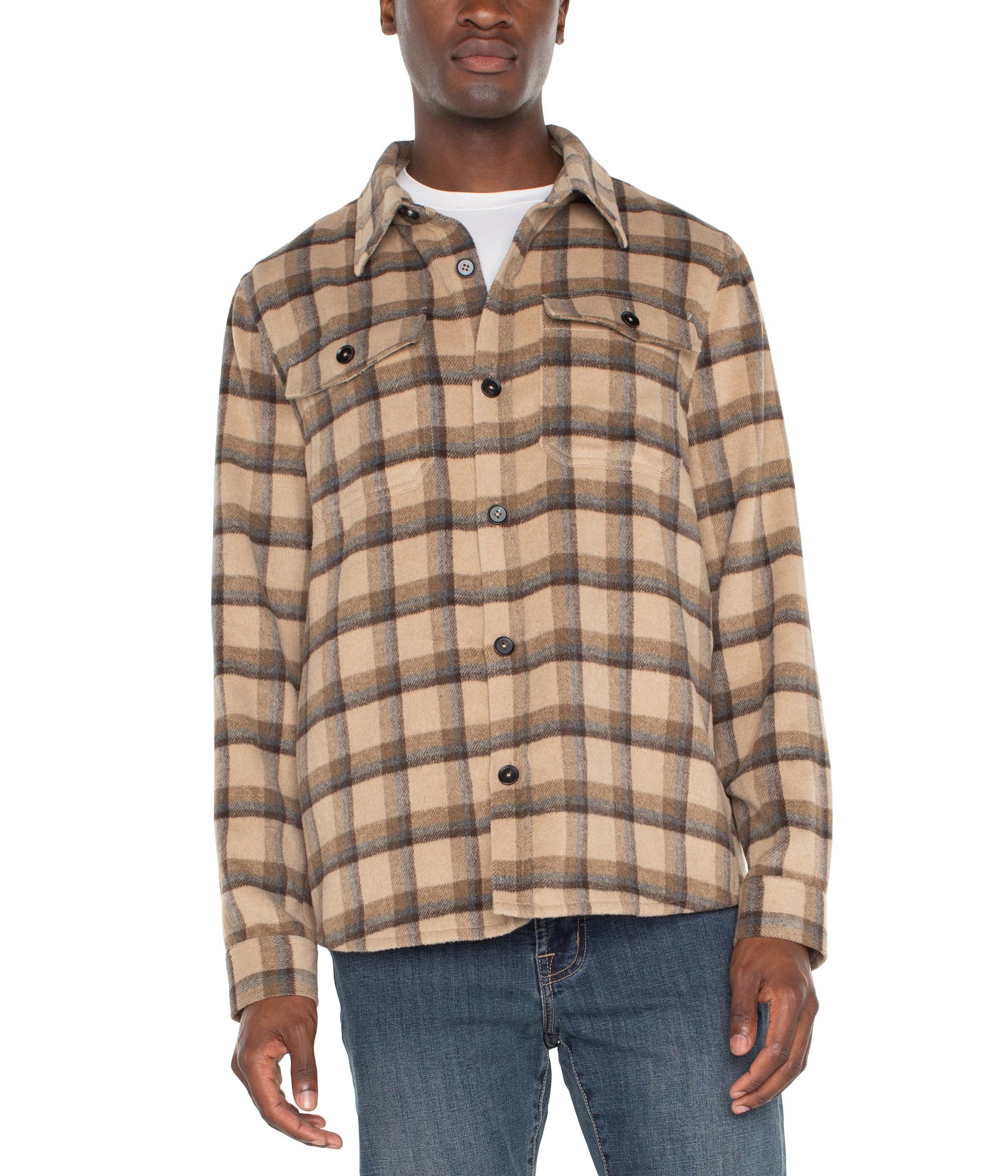

Куртка Liverpool Los Angeles Shirt Jacket, цвет Tan Brown Multi
