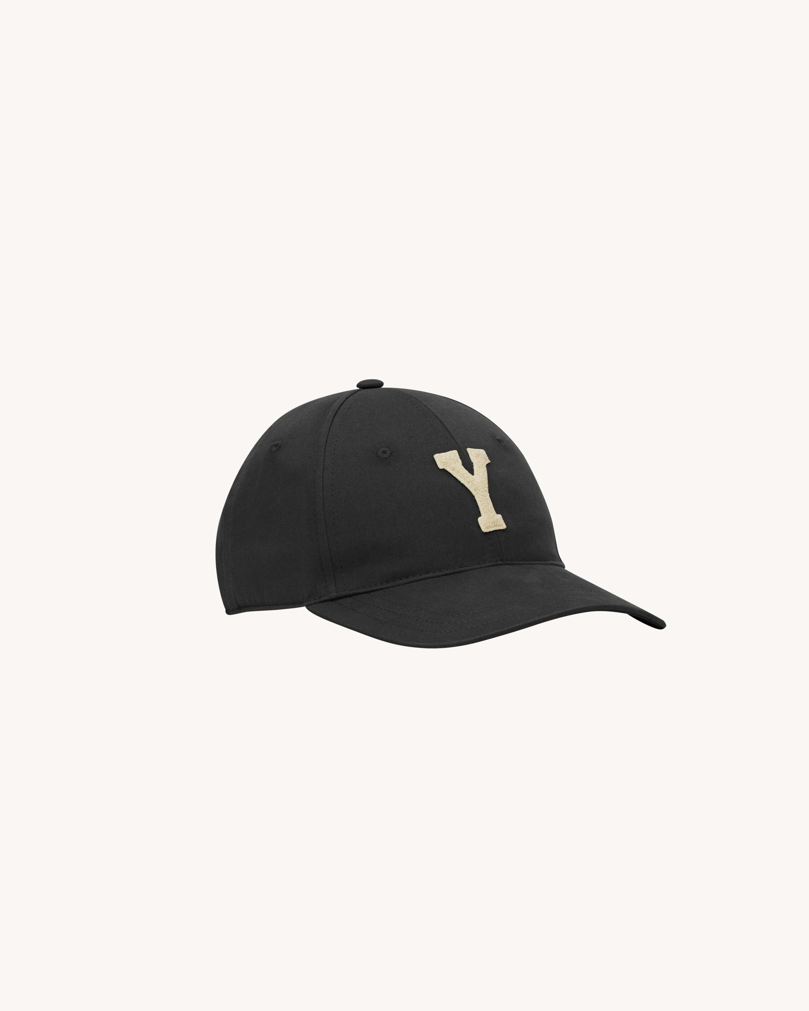 Бейсболка Y varsity из габардина Saint Laurent, черный — фото 3