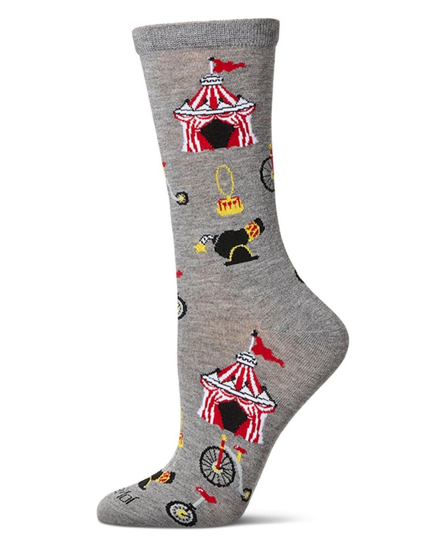 

Женские носки "Цирковой шатер" из смеси вискозы с оригинальным рисунком MeMoi, Med gray heather