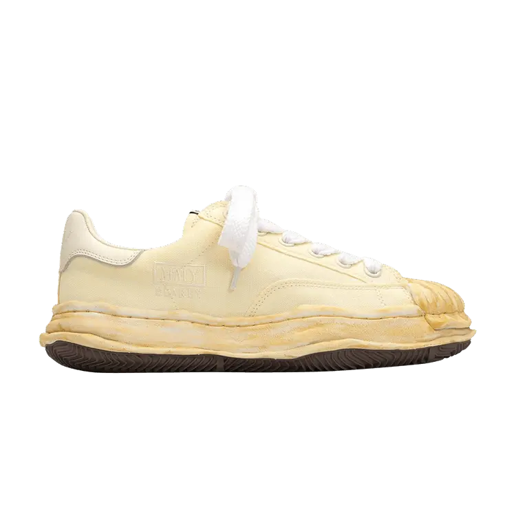 

Кроссовки Maison Mihara Yasuhiro Blakey OG Sole Overdyed Canvas Low White, кремовый, Бежевый, Кроссовки Maison Mihara Yasuhiro Blakey OG Sole Overdyed Canvas Low White, кремовый