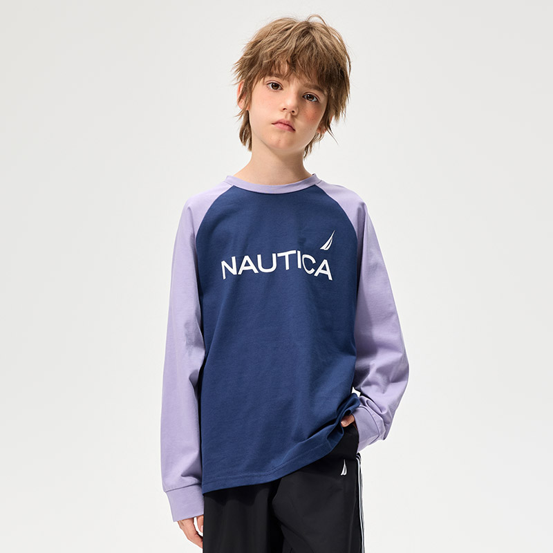 Детская футболка NAUTICA, синий/фиолетовый — фото 3