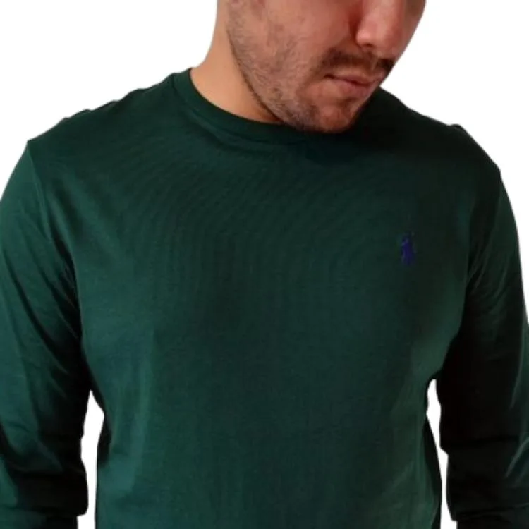 Polo Ralph Lauren Футболка Custom Slim Fit мужская зеленая — фото 4