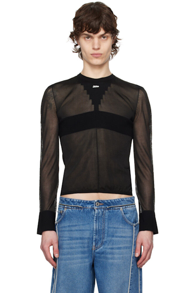

Черный свитер с логотипом «The Logo Knit» Jean Paul Gaultier