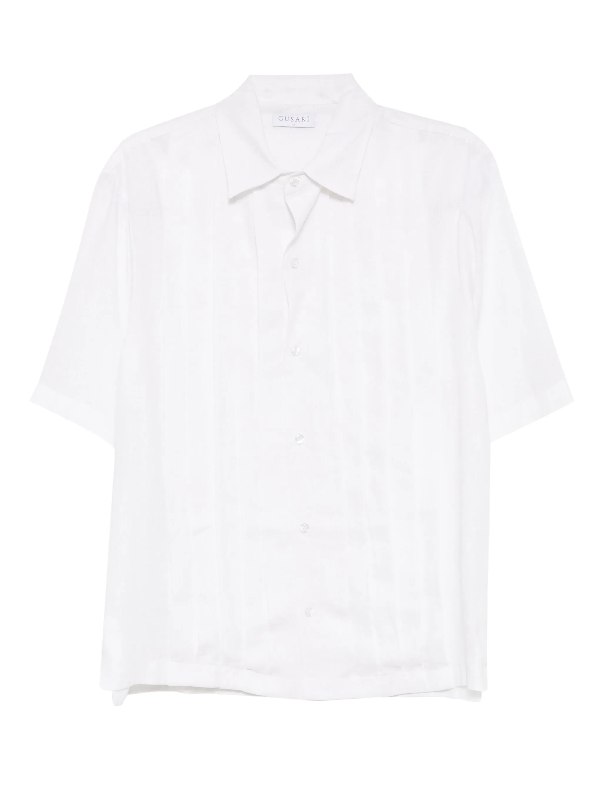 

Льняная рубашка со складками Gusari, белый