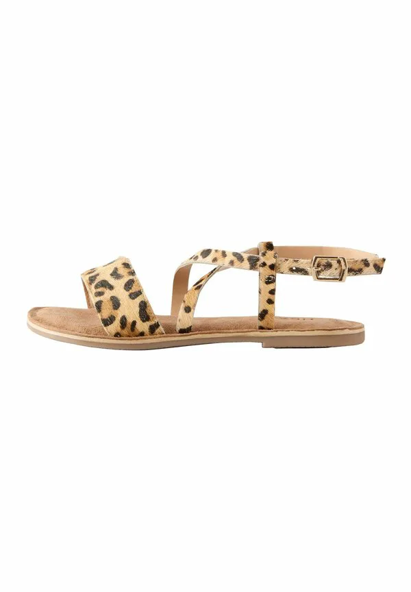 Сандалии стандартного кроя с ремешками и застежкой на пряжку Next, Animal Print
