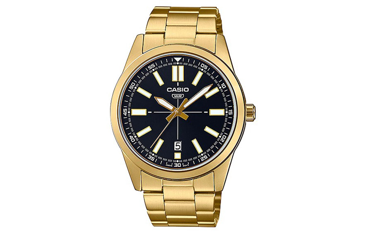 

CASIO Часы Men Standard Series Black Watch MTP-VD02G-1E, Black Dial