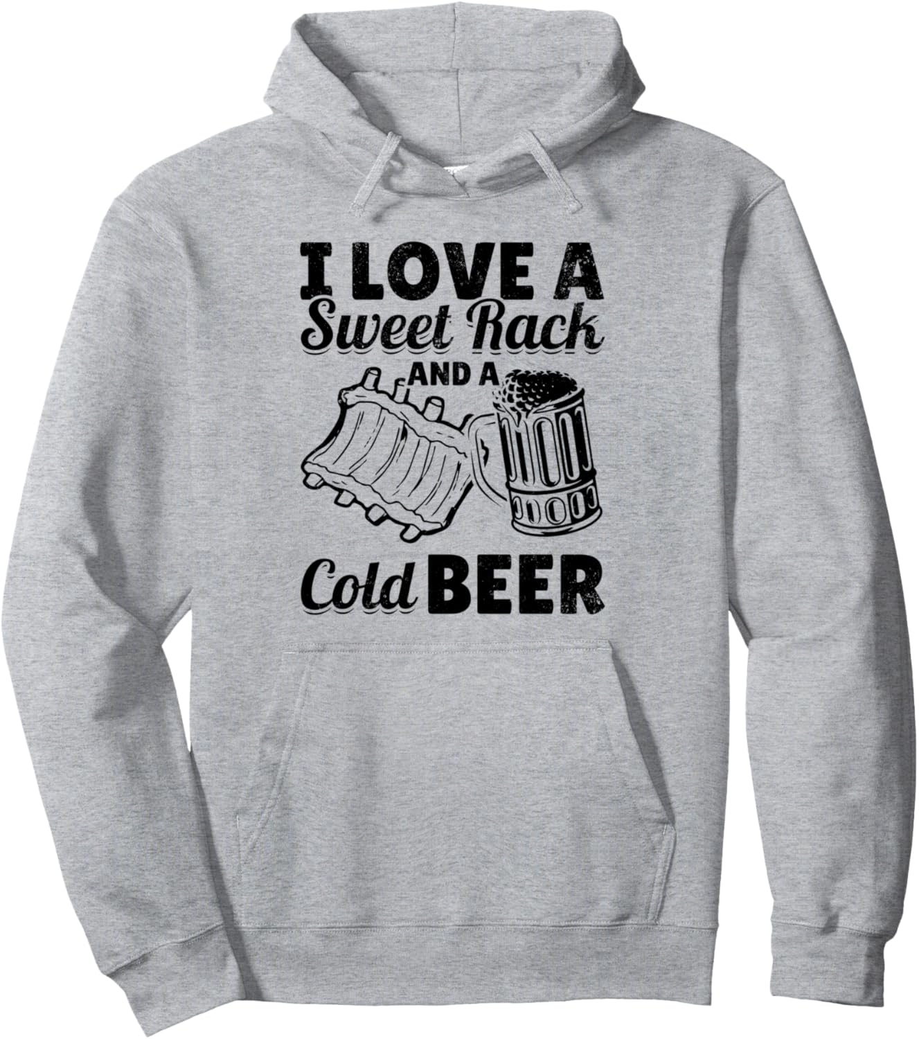 

Я люблю сладкие блюда и холодное пиво - Забавная толстовка с изображением гриля Barbecue And Meat Lover Bbq Grilling, серый