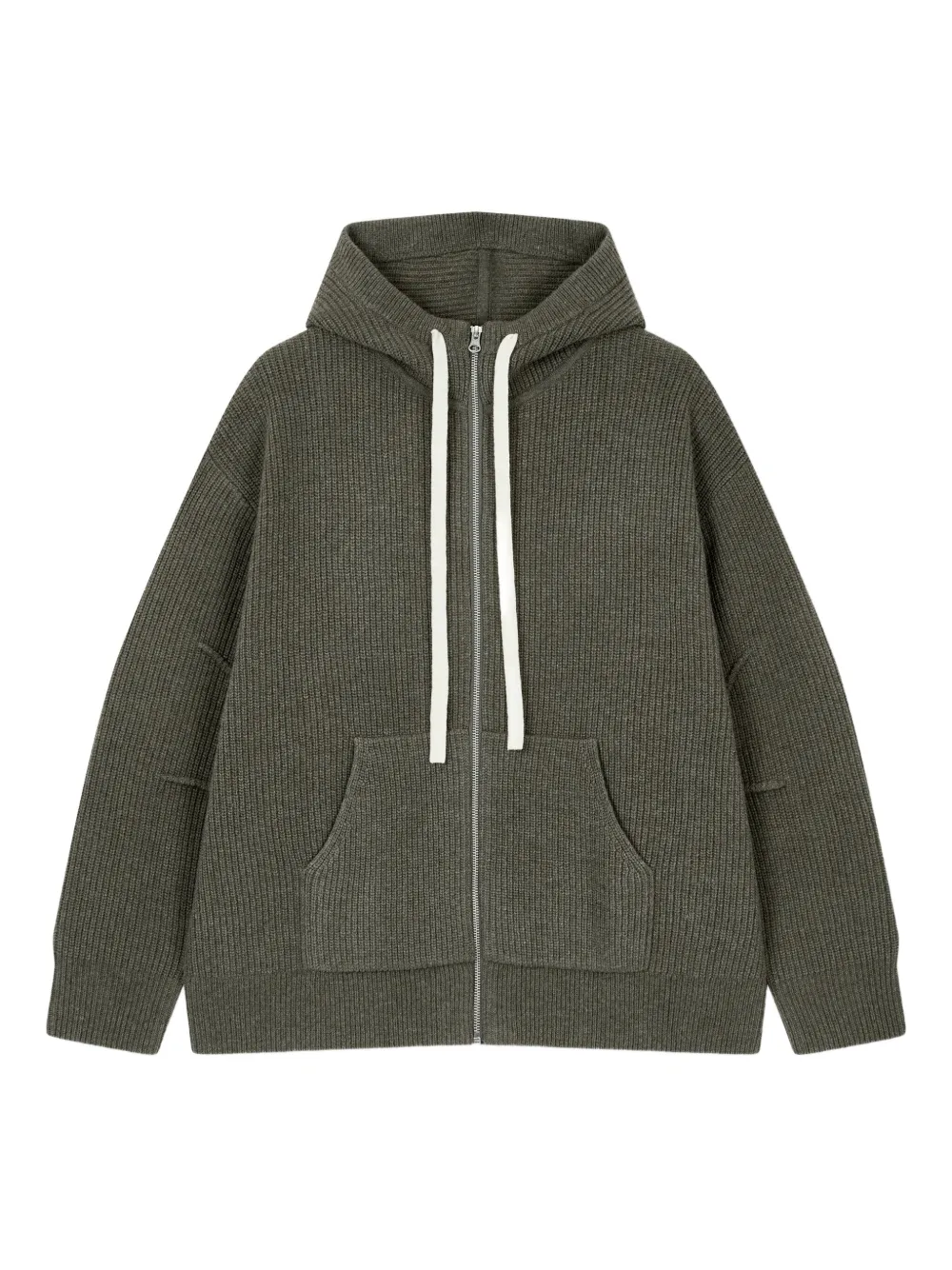 

Свитер в рубчик с капюшоном STUDIO TOMBOY, зеленый