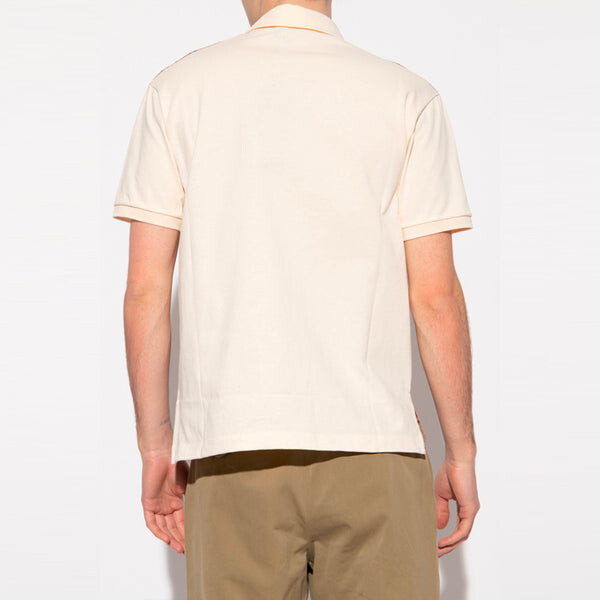 Рубашка поло jumbo gg cotton silk jacquard polo 'beige ebony' Gucci, бежевый — фото 3