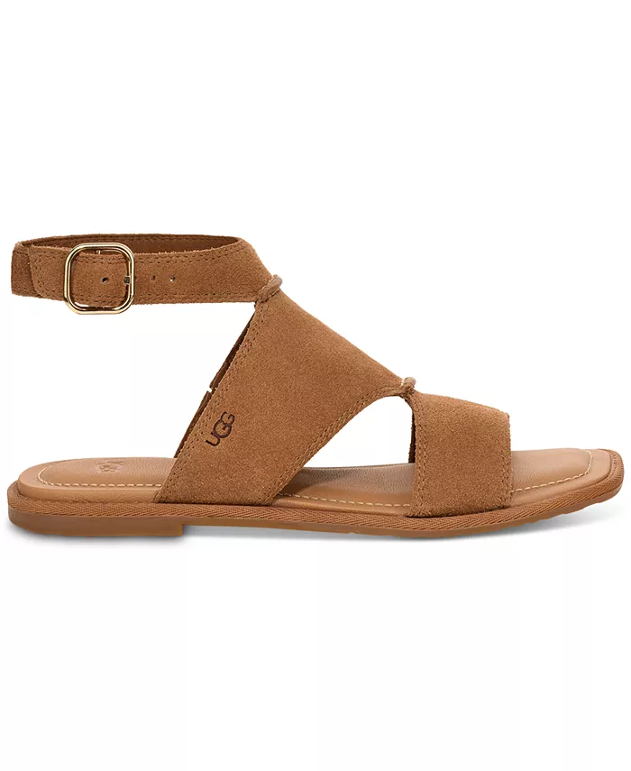 Женские сандалии Delray с ремешком на щиколотке UGG®, коричневый — фото 2