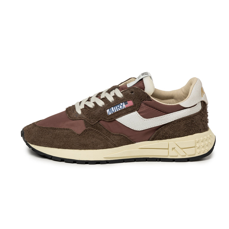 

Кроссовки reelwind low *nylon / hairy suede / cracked leather* Autry, белый