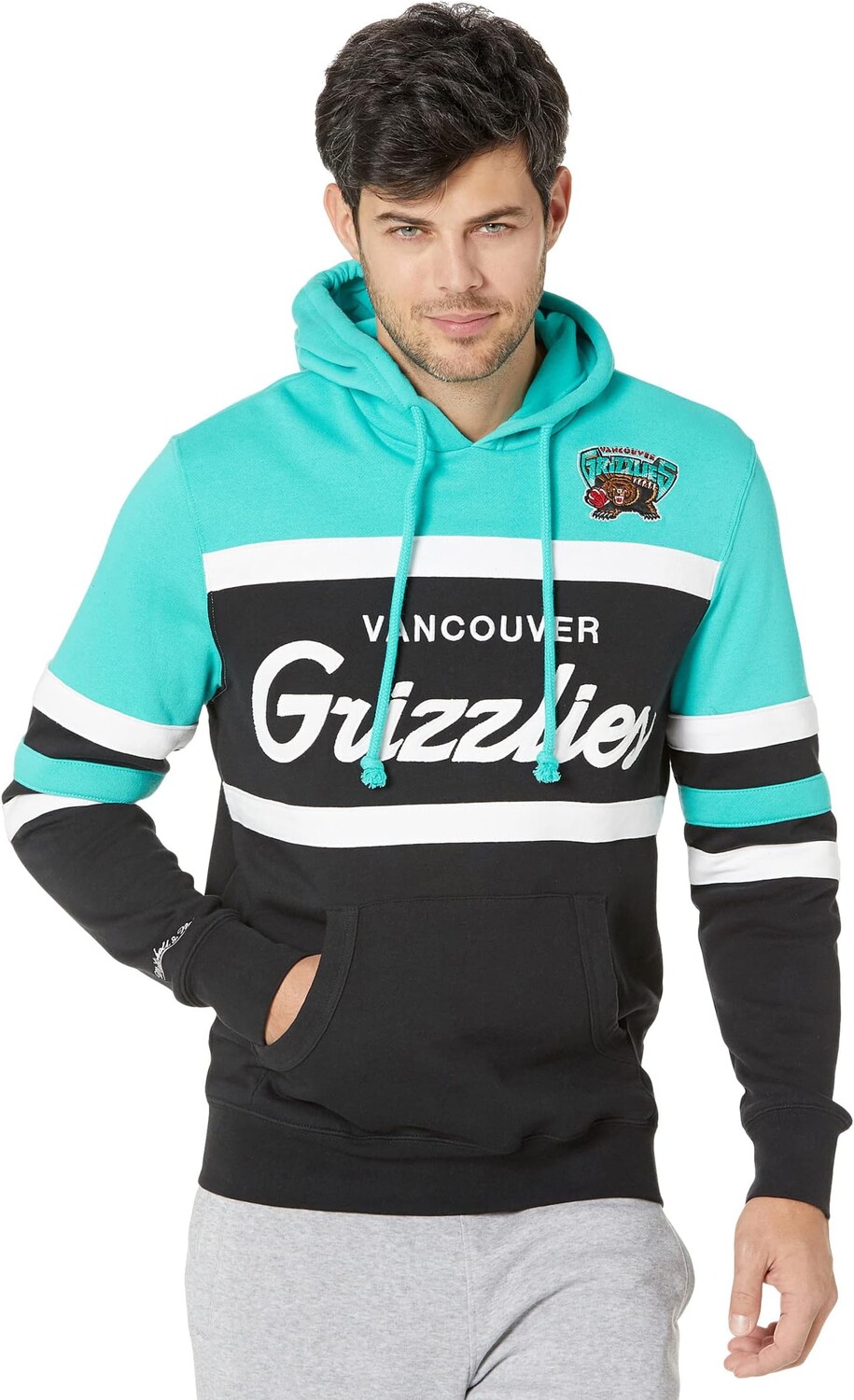 

Худи Mitchell & Ness NBA Head Coach Hoodie Grizzlies, цвет Teal/Black