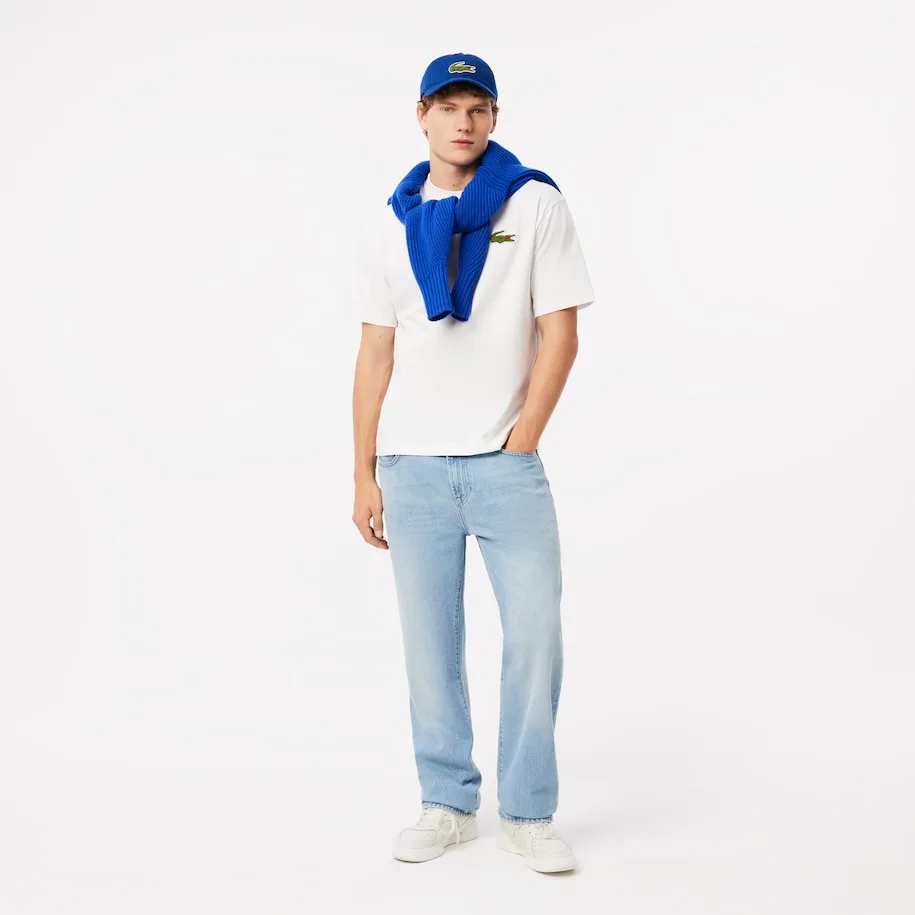 Футболка Loose Fit Heavy Badge LACOSTE, белый — фото 3