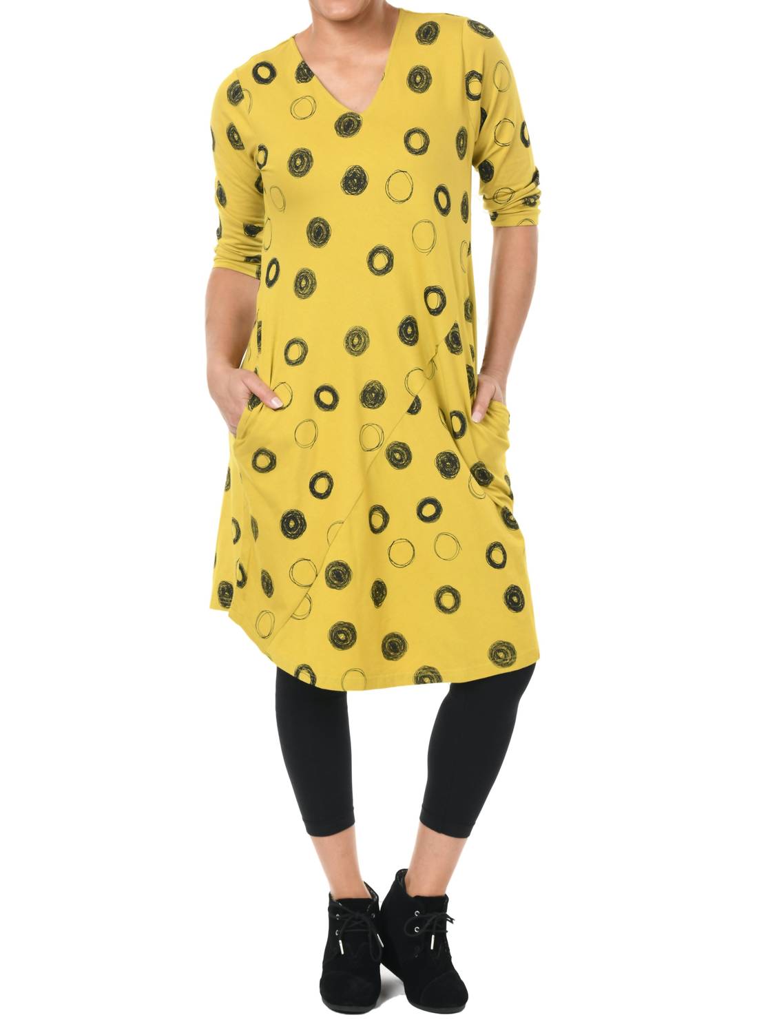 

Дженника Платье в мшистых безумных кругах Tulip Clothing, Moss Crazy Circles