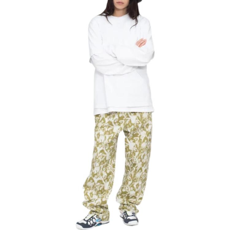 Штаны из хлопка с графическим принтом Stüssy Stussy, зеленый — фото 3