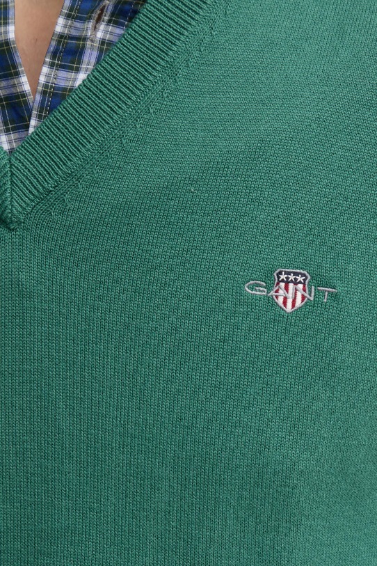 

Хлопковый свитер Gant, зеленый