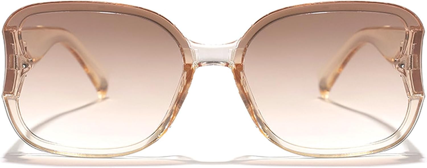 

Модные квадратные солнцезащитные очки для женщин, роскошные винтажные очки с градиентным переходом цвета, защита от УФ-излучения UV400, коричневые солнцезащитные очки для женщин mincl, Clear Brown