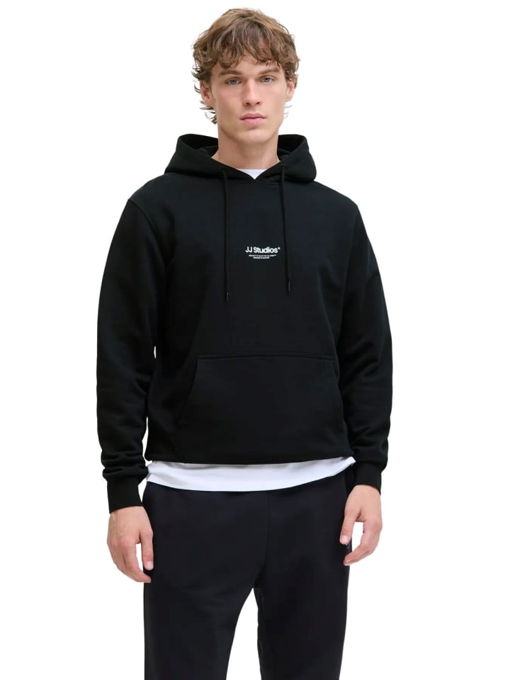 

Толстовка JJESOHO SWEAT HOOD черного цвета Jack & Jones